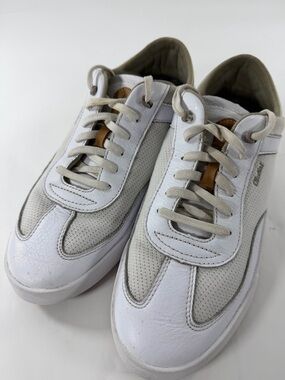OluKai Kilea White Leather Mesh Retro Court Tennis Sneakers Comfort Womens 11